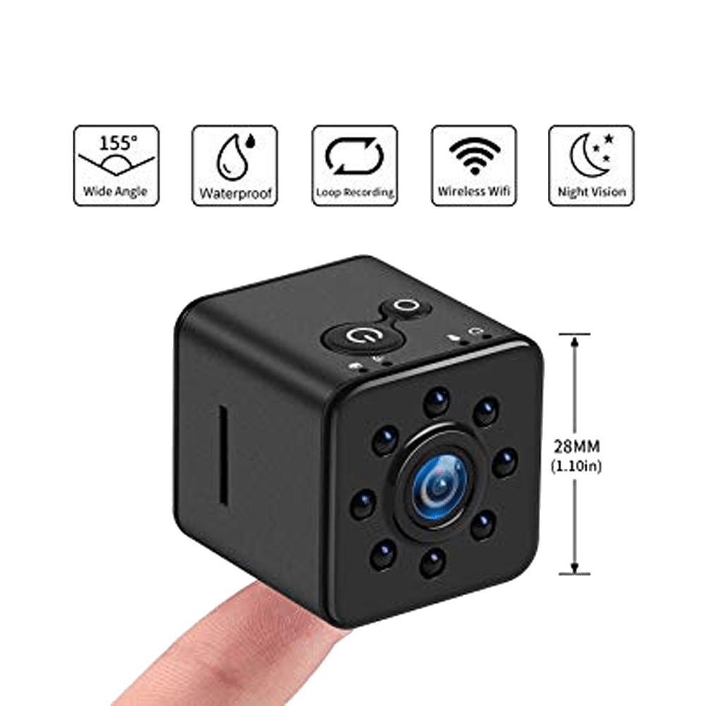 Waterproof Mini Cube Wi - Fi Camera with Night Vision & Wide Angle - SSS Corp.# - variant_sku# - Waterproof Mini Cube Wi - Fi Camera with Night Vision & Wide Angle