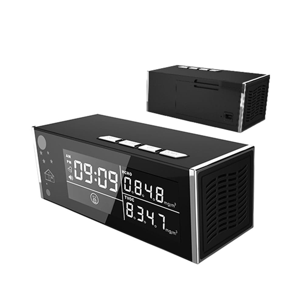 WiFi Air Quality & Alarm Clock Night Vision Camera & DVR - SSS Corp.# - variant_sku# - Motion Activated WiFi Air Quality & Alarm Clock Night Vision Hidden Spy Camera