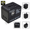 World Travel Power Adapter and Charger for US, EU, UK &amp; AU - SSS Corp.# - variant_sku# - USB Charger adapter for US
